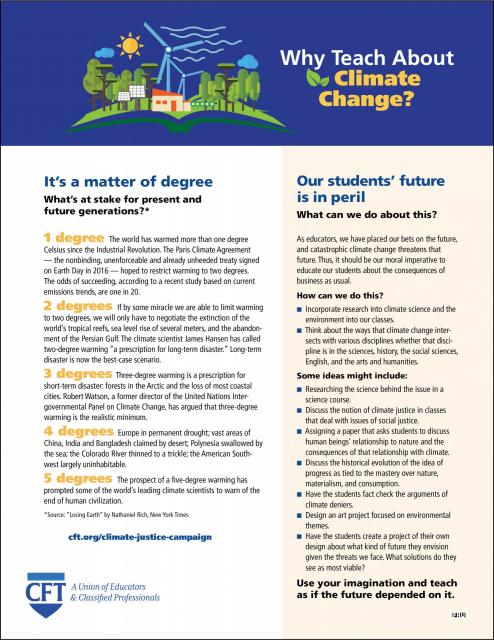 Why Teach Climate Change flyer image